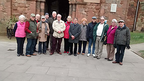 Members and friends outside St. Mary