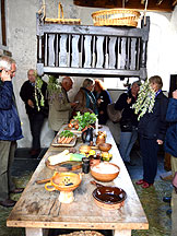 The table set for a Tudor meal