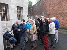 Our guide points out the Gaol